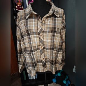 Grade & Gather Plaid Button-Up Shirt